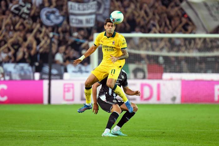 El jugador del Milan Christian Pulisic.