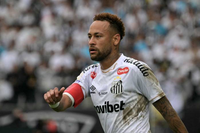 El delantero del Santos, Neymar Jr.