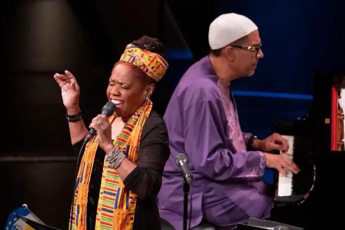 Danilo Pérez con la cantante Catherine Russell, en marzo pasado.