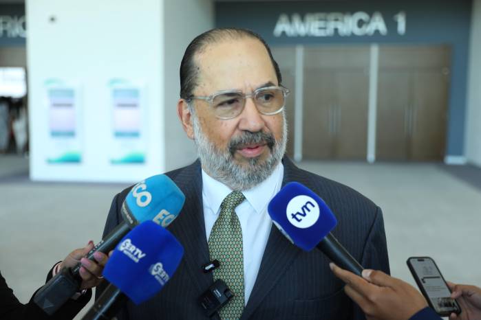 Javier Carrizo, gerente general del Banconal a su llegada a la Expocomer 2026.