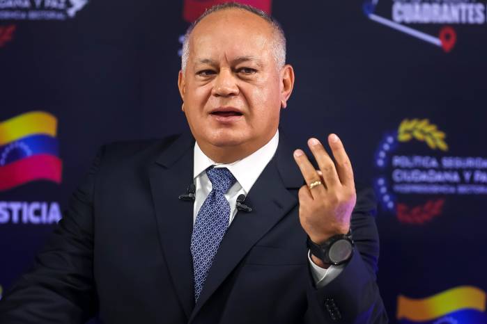 Foto de archivo del ministro de Interior, Justicia y Paz de Venezuela, Diosdado Cabello.