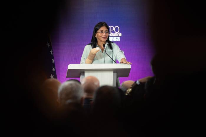 Fotografía de archivo de la vicepresidenta ejecutiva de Venezuela, Delcy Rodríguez.