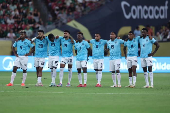 Jugadores de la selección de Panamá.