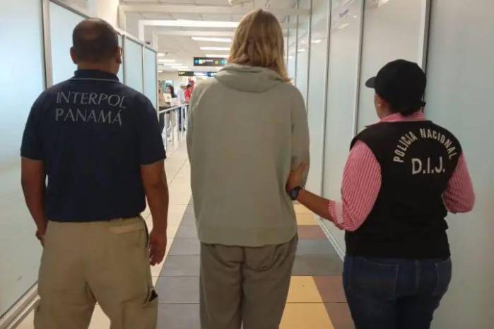 Una ciudadana alemana fue aprehendida por los agentes de Interpol Panamá.