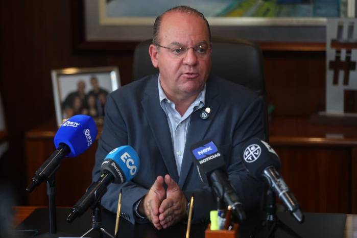 El presidente de la Cciap Juan Alberto Arias, en su conferencia de prensa de este martes 16 de diciembre.