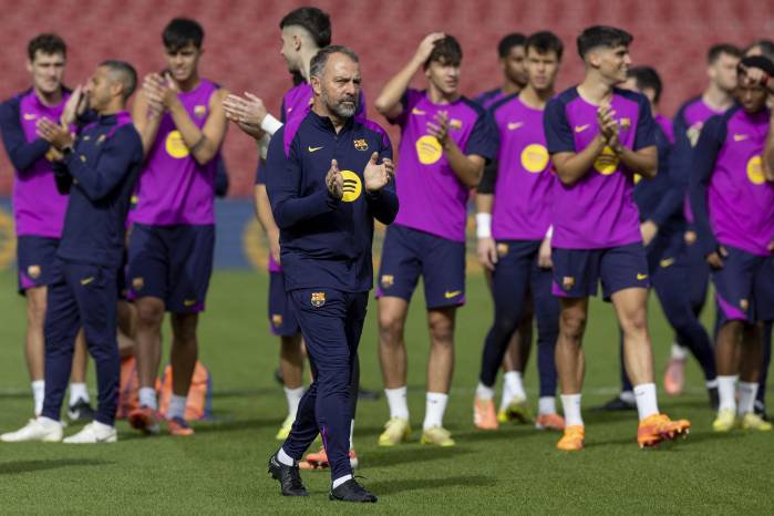 El entrenador del Barcelona, Hansi Flick.