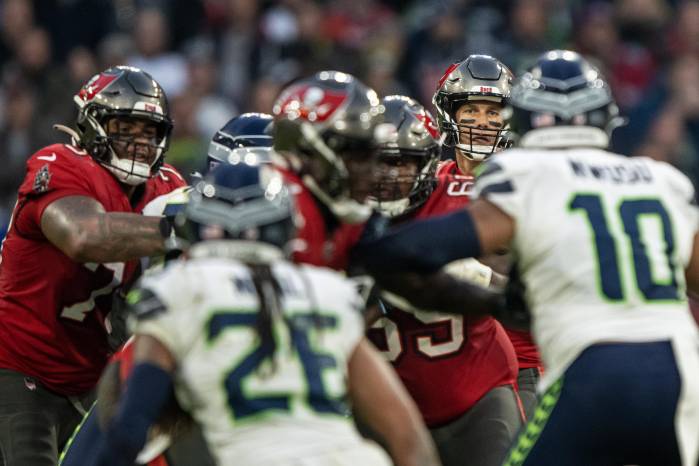 Partido entre Bucaneros de Tampa Bay contra los Seattle Seahawksn en el Allianz Arena de Múnich.
