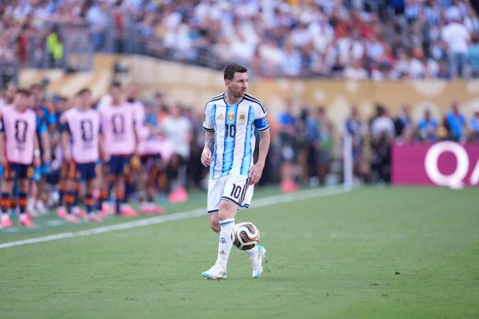 Lionel Messi, durante la gran final del Mundial disputada entre España y Argentina.