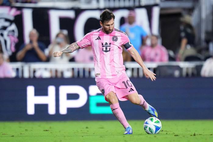 Lionel Messi durante un partido con el Inter Miami.