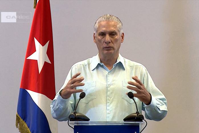 En su mensaje, Díaz-Canel también señaló que existen supuestos planes para tomar control del país.