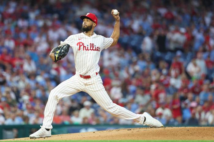 El jugador de los Philadelphia Phillies, Cristopher Sánchez.