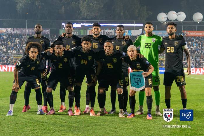 El XI inicial de la selección de Panamá.