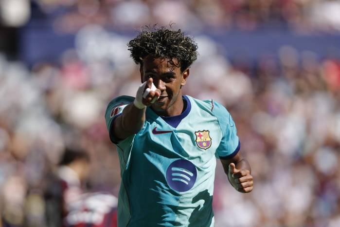 El delantero del FC Barcelona Lamine Yamal.