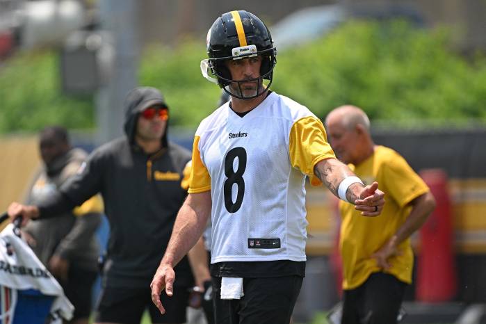El jugador de los Pittsburgh Steelers, Aaron Rodgers.