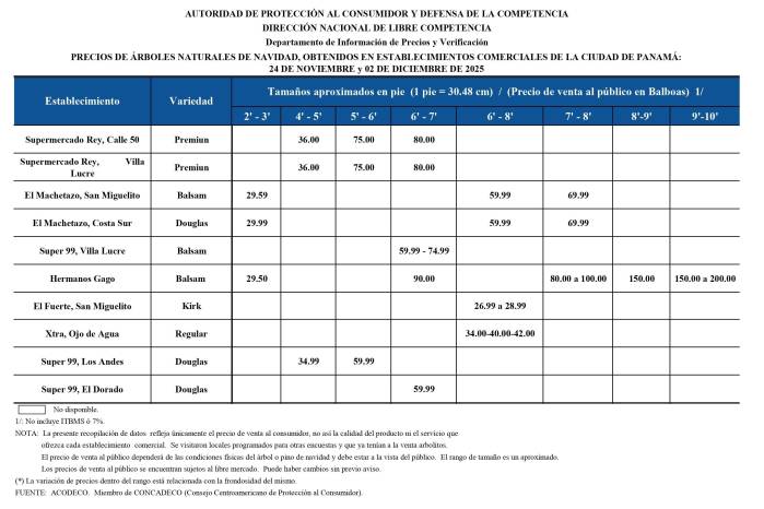 Venta de arbolitos naturales en Panamá: lo que debes saber sobre precios y tamaños