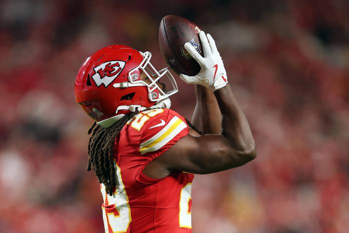 El jugador de los Kansas City Chiefs, Kareem Hunt.
