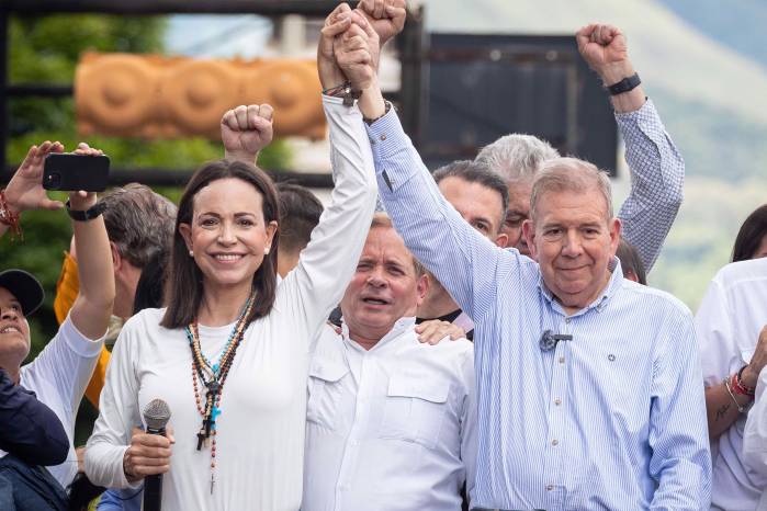 Ls líderes opositores venezolanos María Corina Machado y Edmundo González Urrutia.
