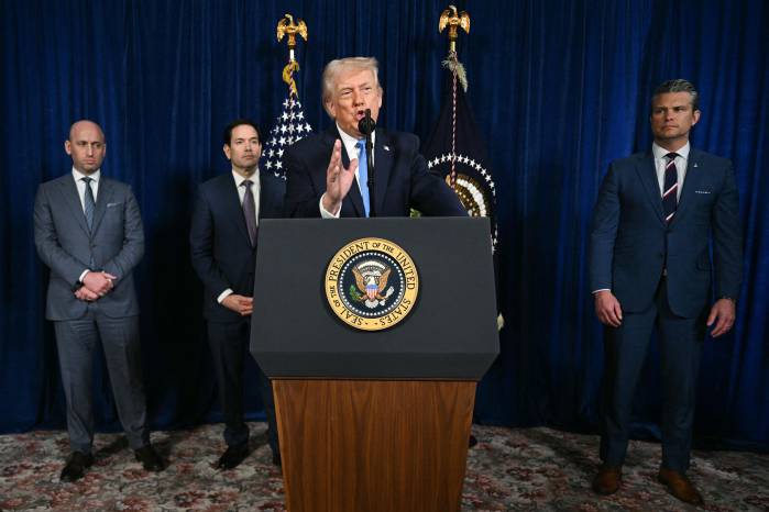 El presidente de los Estados Unidos, Donald Trump en Mar-A-Lago