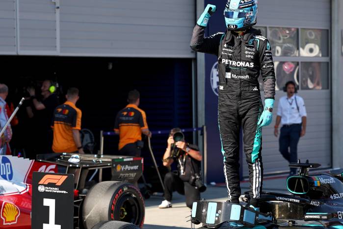 El inglés George Russell (Mercedes) en el Gran Premio de Austria.