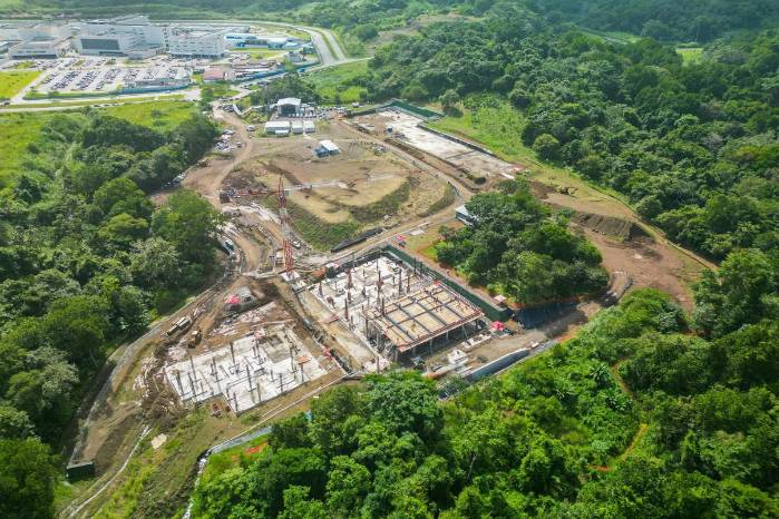 Vista de los trabajos de construcción del nuevo Campus Gorgas, que se dan en las inmediaciones de la Ciudad de la Salud.