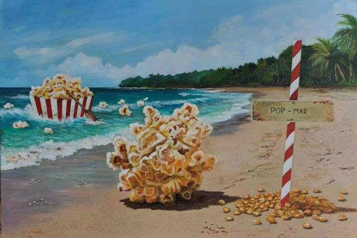 ‘Pop Mar’, acrílico sobre lienzo de Linette López.