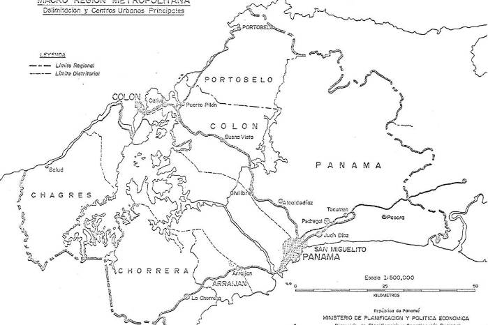 Un espacio de servicios avanzados fragmentado físicamente por la Zona del Canal, que para 1970. Su dinamismo era tal que generaba aproximadamente dos tercios del Producto Geográfico Bruto (PGB) de todo Panamá.