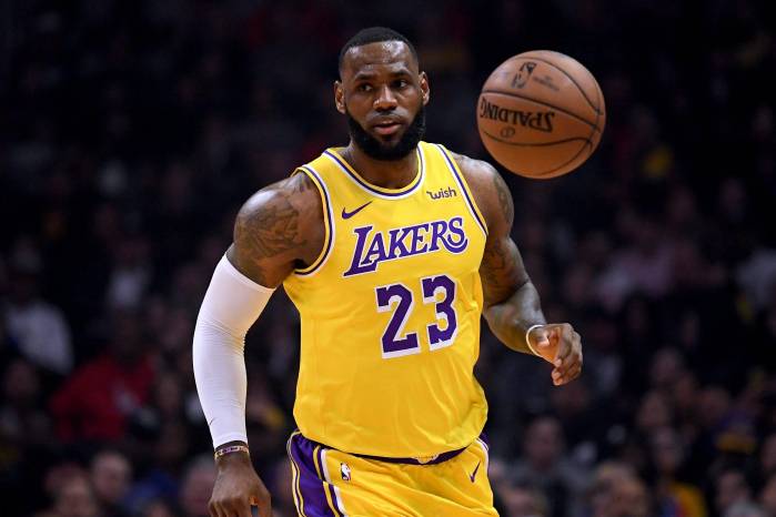 El jugador de Los Lakers Lebron James.