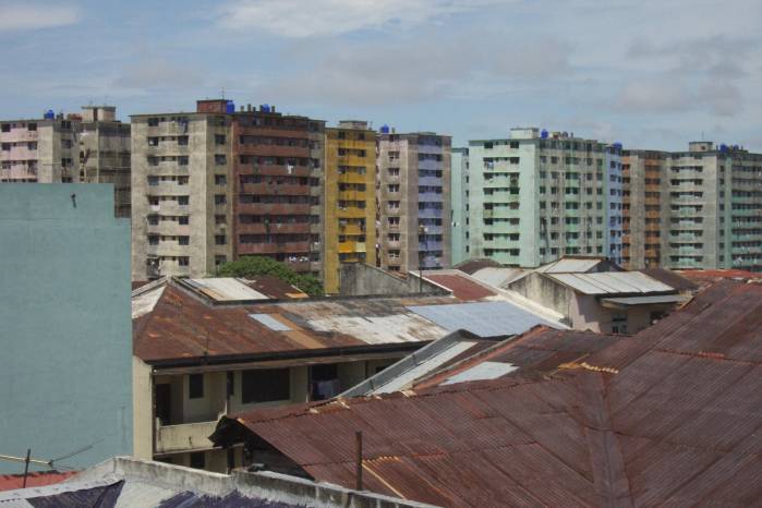 Edificios de Barraza en El Chorrillo, ciudad de Panamá.