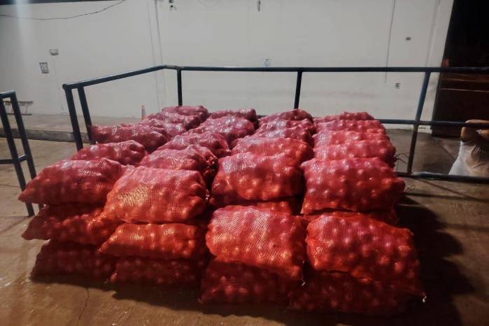 En Guabalá y Tierras Altas, solo está semana la Autoridad Nacional de Aduana ha decomisado en conjunto 170 quintales de cebollas.