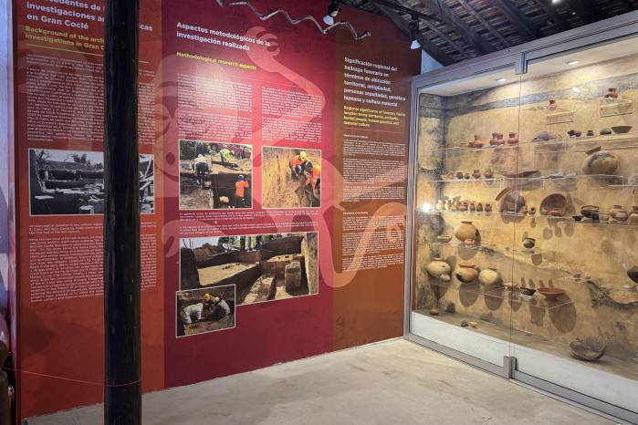 Detalle de “Legados ancestrales” en el Museo de Penonomé.