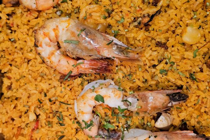 Arroz con mariscos.