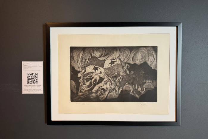 El grabado del 9 de enero de 1964, expuesto en el Museo del Canal.