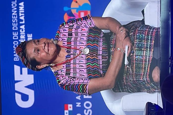 Rigoberta Menchú, Premio Nobel de la Paz 1992, en el Foro CAF.