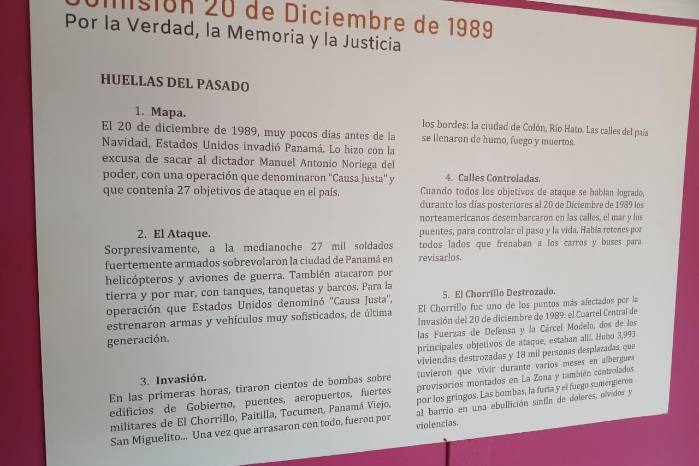 El museo cuenta con murales informativos sobre los datos más relevantes de la invasión.