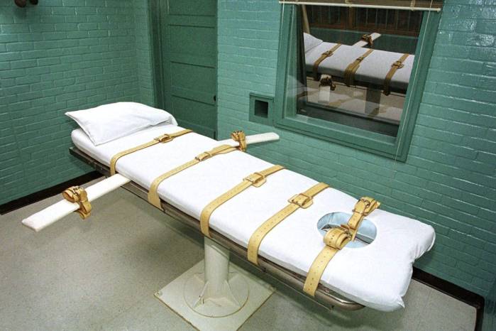 Imagen del año 2000 que muestra la cámara de la muerte donde los presos fallecen por inyección letal, en la Unidad Paredes en Huntsville (Texas), EE.UU.