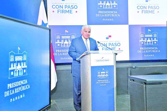José Raúl Mulino, presidente de la República, en su conferencia semanal.
