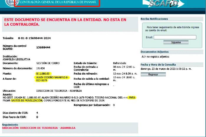 Investigación especial | Planilla 150 de movilización en la Asamblea Nacional, ¿otra cashback?