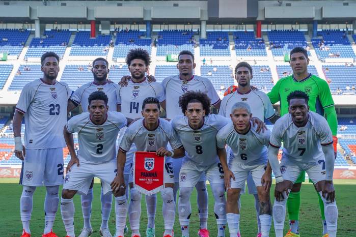 El equipo titular de Panamá que enfrentó a Nueva Zelanda.