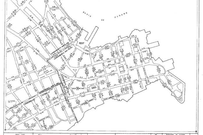 Plano de servidumbre de la ciudad de Panamá, aprobado en 1980.