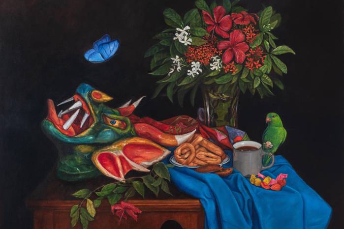 Bodegón con mascara de diablito, de Karina Nicholson.