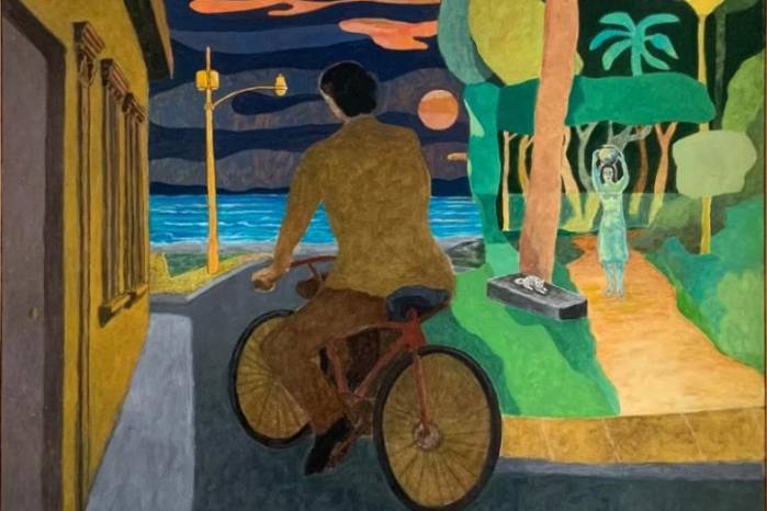 La obra ‘Paseo Vespertino’ del artista salvadoreño Oscar Soles.