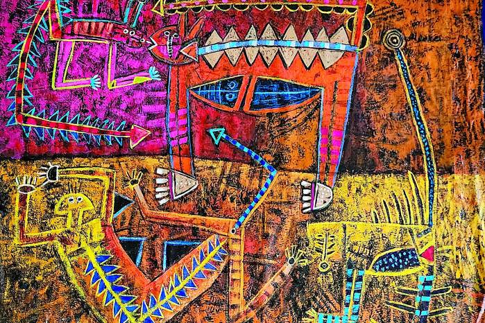 La muestra del artista chiricano la componen 26 cuadros elaborados entre los años de 2021 y 2024.