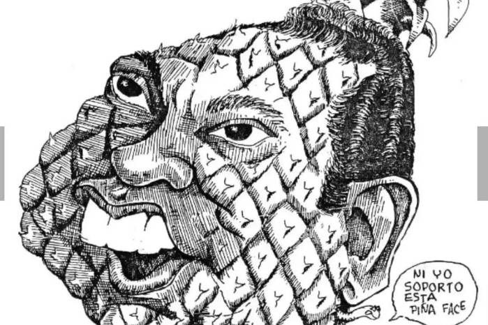 La caricatura por la cual el régimen de Manuel Antonio Noriega persiguió a Barrios.