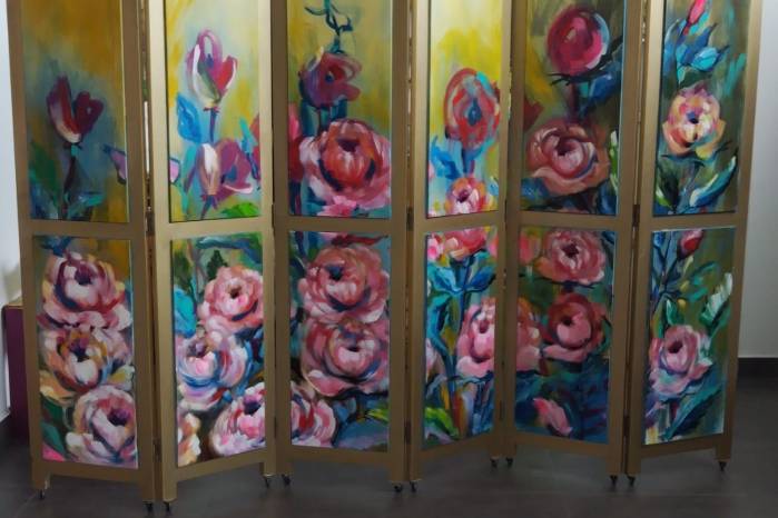 Biombo, obra de Linda Maquivar.