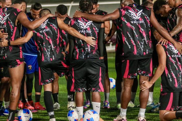 El equipo del Plaza Amador durante un entrenamiento.