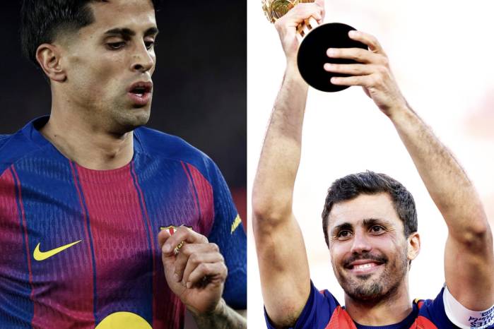 Los futbolistas Joao Cancelo (izq.) y Rodri.