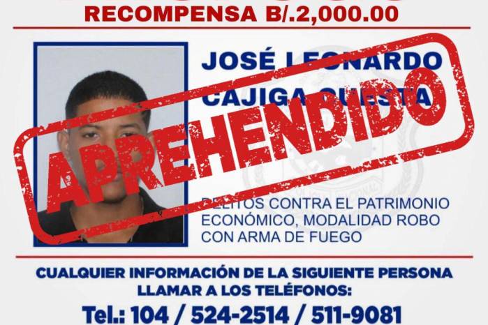 El detenido cumplía condena por robo con arma de fuego.