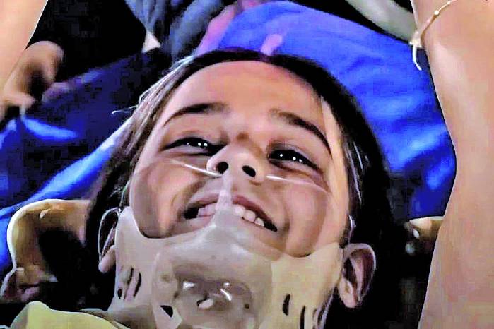 Camila Sofía Rivas, niña rescatada en la zona del desastre.