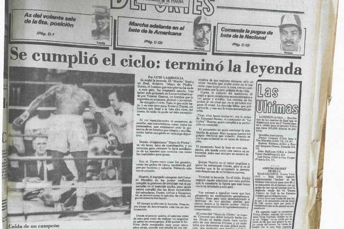 La Selección de Panamá iniciaría su tercera eliminatoria perdiendo ante Honduras 2-0 el mismo día, 15 de junio de 1984, que Durán enfrentaría a Hearms.
