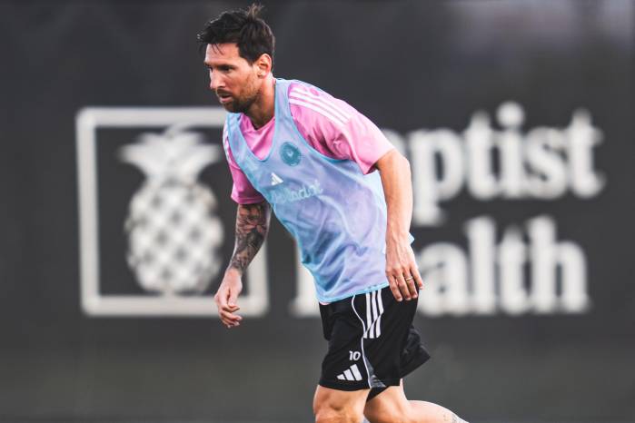 Lionel Messi, del Inter Miami, durante un entrenamiento.
